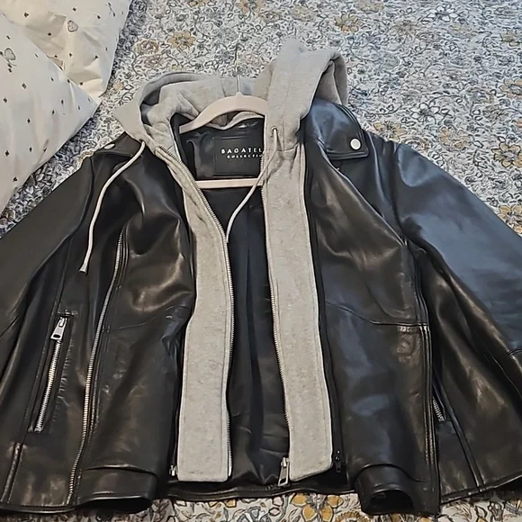 Bagatelle Women's Black Leather Jacket - Picture 7 of 7